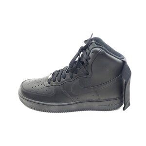 Nike Air Force 1 High 07 Mens Sneakers Triple Black Leather Size 10